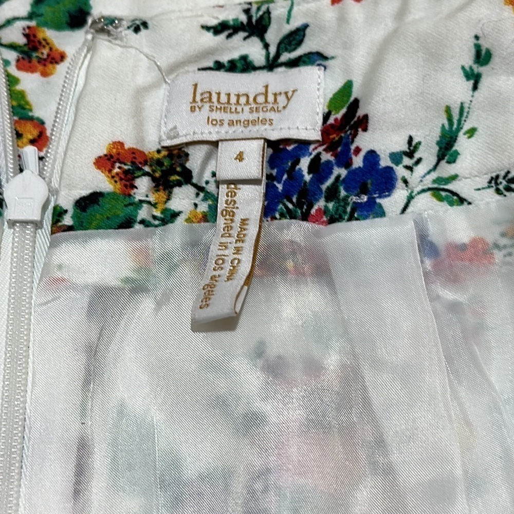 😊Laundry By Shelli Segal Skirt Multicolor Floral Lined Zip Pencil size 4 - Picture 10 of 15